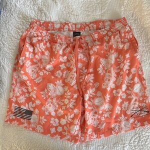 Grunt Style Coral Floral Swim Trunks